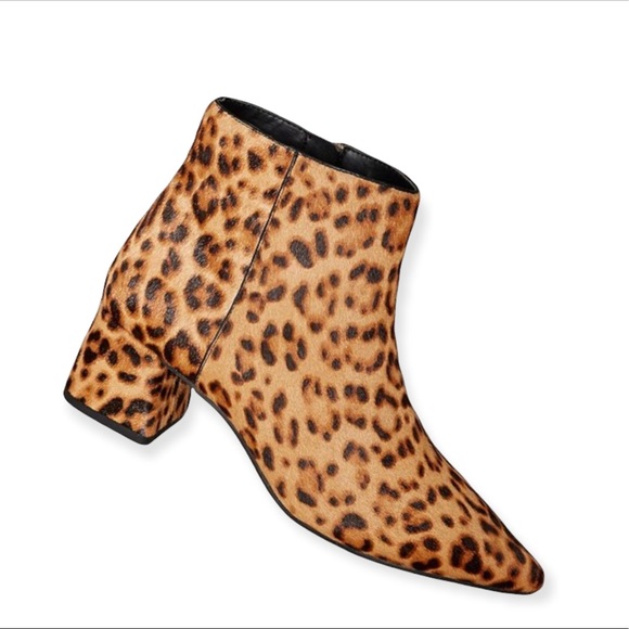 SOLD! Alex Marie Tionna Leopard Haircalf Block Heel Booties NWT - Picture 4 of 13